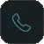 Telephone/Call icon: teal receiver on dark background indicating a call action or contact button